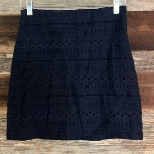 Eyelet Lace lined skirt